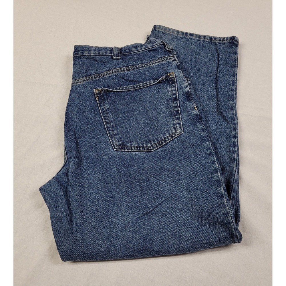 Basic Editions Classic Fit Straight Leg Blue Denim Jeans Mens Size 42×32